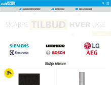 Tablet Screenshot of lavprishvidevarer.dk